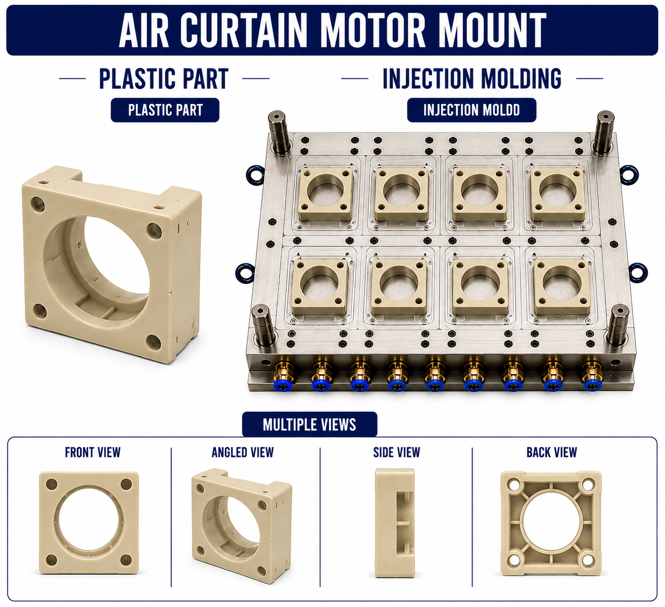 Air Curtain Plastic Motor Mount Mould and Moulding Service